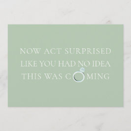 ミント色のユーモアあふれるブライズメイド/花嫁の介添え人提案 招待状