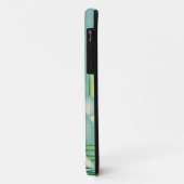 ミント色の蓮の幾何学フラワーアート Case-Mate iPhoneケース (裏面/左)