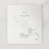 ミント芸術的グリーンユーカリ水カラーモノグラム プレイスカード (外部開封)