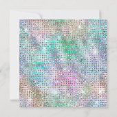 ミント虹色ダイヤモンドスタッズフォイル60誕生日 招待状 (裏面)