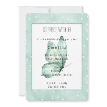 ミント蝶ホワイトドット誕生日