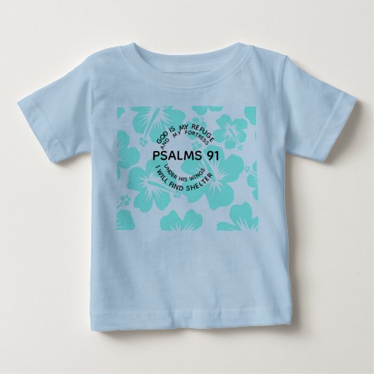 ミント詩篇91の花 ベビーTシャツ (正面)