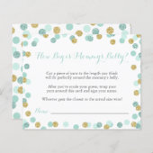 ミント赤ちゃんシャワーどのように大きいママのベリーゲーム (正面/裏面)