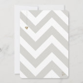 ミント金ゴールドグリッターベビーシャワーメイソンジャーバードケージ 招待状 (裏面)