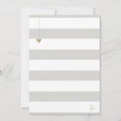 ミント金ゴールドグリッターベビーシャワーメイソンジャーバードケージ 招待状 (裏面)