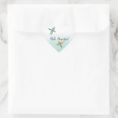 ミント金ゴールドトンボグラデーションイ水色 ハートシール (バッグ)