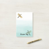 ミント金ゴールドトンボグラデーションイ ポストイット (デスク上)