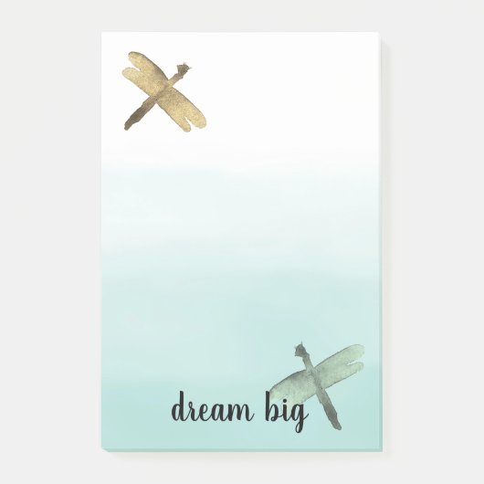 ミント金ゴールドトンボグラデーションイ ポストイット (正面)