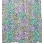 ミント金ゴールドパープルグリッター シャワーカーテン (正面)