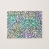 ミント金ゴールドパープルグリッター ジグソーパズル (横)