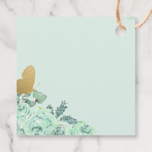 ミント金ゴールドフローラバタフライキンセアニラ フェイバータグ (裏面)