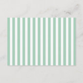 ミント金ゴールド赤ちゃんシャワー本カード持って来る本 エンクロージャーカード (裏面)