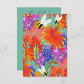 ミント開花の間のバズミント サンキューカード (正面/裏面)