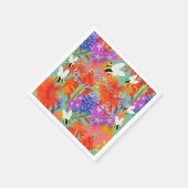 ミント開花の間のバズミント スタンダードカクテルナプキン (角)