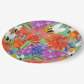 ミント開花の間のバズミント ペーパープレート (アングル)