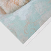 ミント魅力的ボウと牡丹デコページ付きバニー 薄葉紙 (詳細)