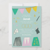 ミント魔法ショーバーバルミツワー招待状 招待状 (正面)