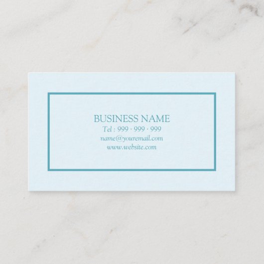 ミント鮮やかーにピンクのバラの花の模様 名刺 (裏面)