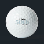 ミント50誕生日パーソナライズされたタイトルリストPro V1 ゴルフボール<br><div class="desc">"50"または任意の年齢。カスタマイズ.ミントとブラック文字。女性のゴルフボール。</div>