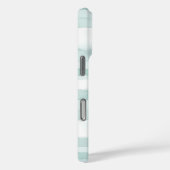 ミント+アクアブルー+ホワイト ストライプ モノグラム Case-Mate iPhoneケース (裏面 / 右)