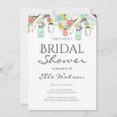 『ミント·アンド·コーラル·ブライダル·シャワー·インビ結婚テーション』 招待状 (正面)