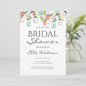 『ミント·アンド·コーラル·ブライダル·シャワー·インビ結婚テーション』 招待状 (スタンド正面)