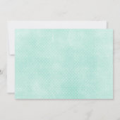 ミント&イエローコテージ素朴ウッドジオメトリックフォト 招待状 (裏面)