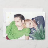 ミント&イエロー多肉性モダンタイポグラフィ結婚ズ 招待状 (裏面)