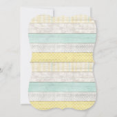 ミント&イエロー素朴コテージカスタムエージ誕生日 招待状 (裏面)