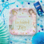 ミント、ガーデン妖精の魅惑的なパーティー誕生日 ペーパープレート (パーティー)