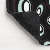 ミント&クリームオフセットレトロ楕円 マウスパッド (コーナー)