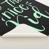 ミント・グリーンで優前向きしい子ども向けメッセージになる シェルパブランケット (3/4)