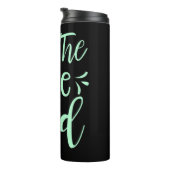 ミント・グリーンで優前向きしい子ども向けメッセージになる タンブラー (回転右)