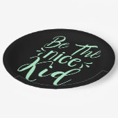 ミント・グリーンで優前向きしい子ども向けメッセージになる ペーパープレート (アングル)