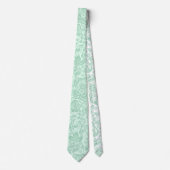 ミント – グリーン美しい花のパターン ネクタイ (正面)