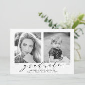 ミント・グリーン・フォト卒業式パーティー 招待状 (スタンド正面)