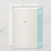 ミント·グリーン·ブッ男女兼用ク·ライブラリ·ベビー·シャワー 招待状 (裏面)