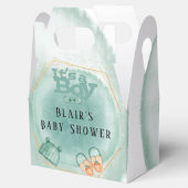 ミント・グリーン・ベビーシャワーの少年 フェイバーボックス (オープン)