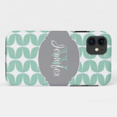 ミント&グレートレンディーパターンモノグラムiPhone 5 Case-Mate iPhoneケース (裏面(横))