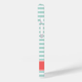 ミント&コーラルストライプいかりモノグラム Case-Mate iPhoneケース (裏面 / 左)