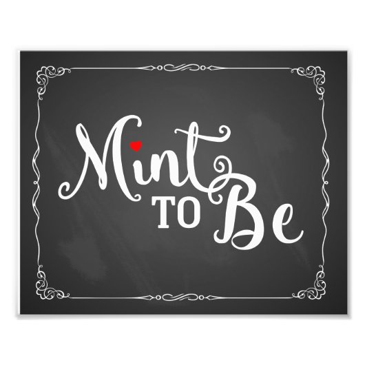 ミント・トゥ・ビー結婚結婚式の引き出物・サイン・ヴィンテージ フォトプリント            (正面)