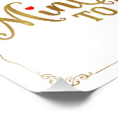 ミント・トゥ・ビー結婚結婚式の引き出物・サイン・金ゴールド フォトプリント            (角)