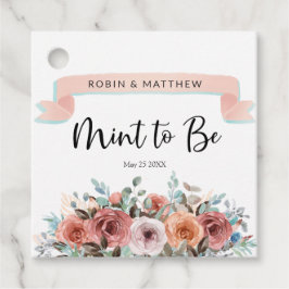 ミント・トゥ・ビー、ピーチ、赤面、ミント・フローラ結婚ズ フェイバータグ