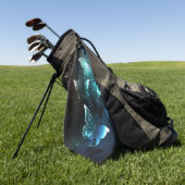 ミント·ナイト·バタフライ ゴルフタオル (グリーン)