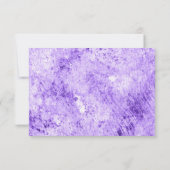 ミント&パープルフローラバラウェディングRSVP応答 出欠カード (裏面)