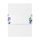 ミント&パープルフローラ水カラー結婚式招待状 招待状ベリーバンド (裏面例)