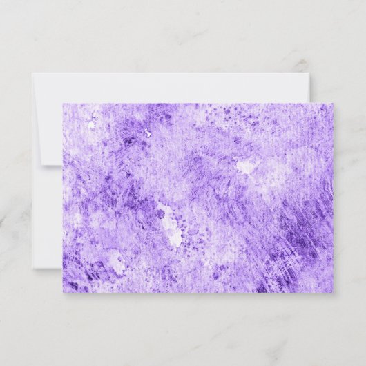 ミント&パープルフローラ水彩ウェディングレセプション 招待状 (裏面)