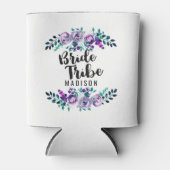 ミント&パープルフローラ結婚リースの花嫁部族 缶クーラー (正面)