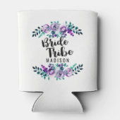 ミント&パープルフローラ結婚リースの花嫁部族 缶クーラー (裏面)