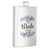 ミント&パープルフローラ結婚リースの花嫁 フラスク (右)